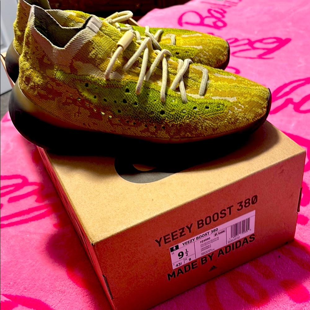 adidas Yeezy Boost 380 Yellow Athletic Shoes